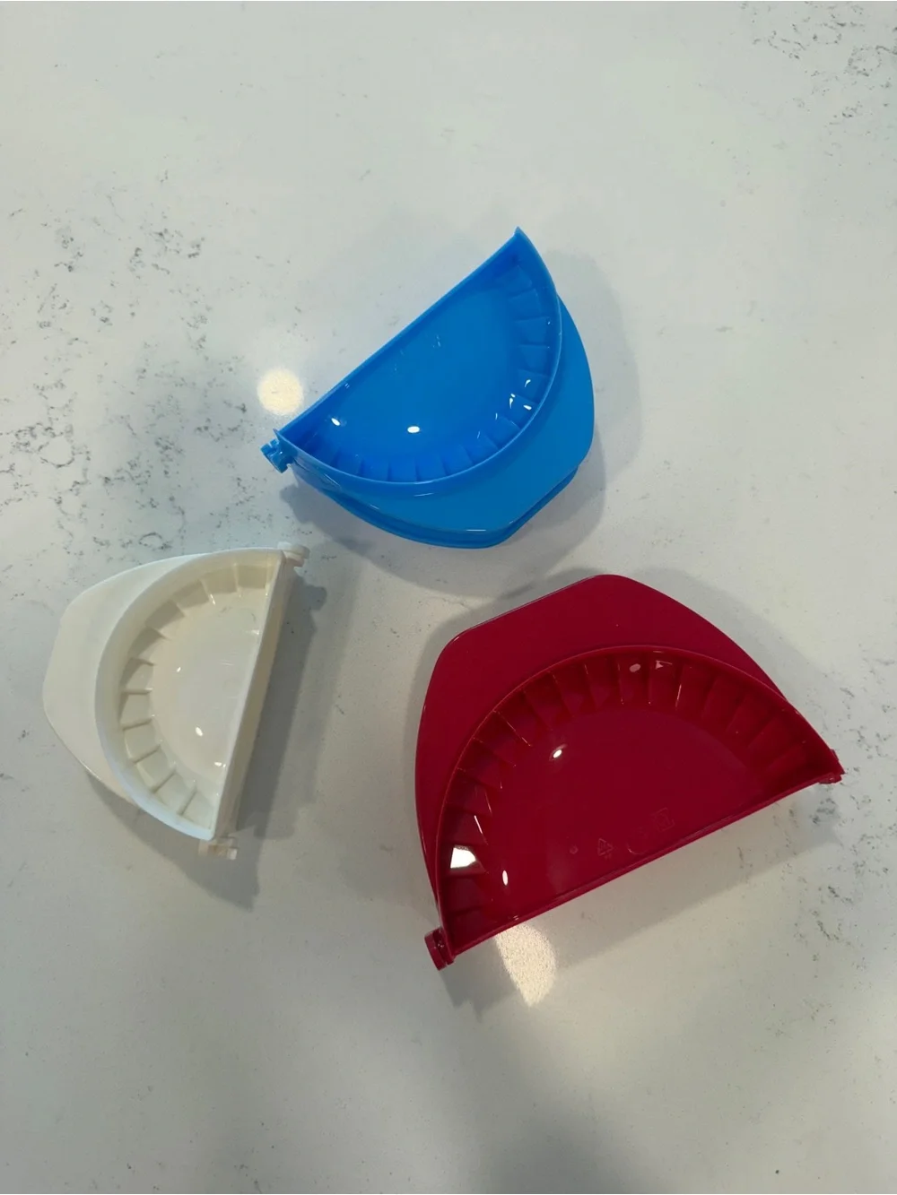 Dumpling/Pierogi Mold Set - Blue, Red, White